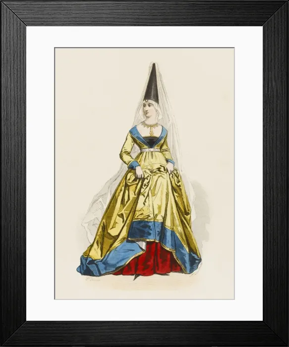 Framed Print : French Court Lady C15 Framed Print : French Court Lady C15