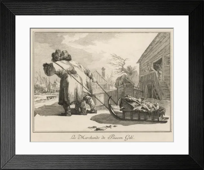 Framed Print : Selling Frozen Fish Framed Print : Selling Frozen Fish