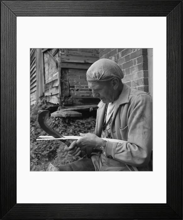 Framed Print : Thatcher, Sidney Chun, splitting a spar - Marlborough Framed Print : Thatcher, Sidney Chun, splitting a spar - Marlborough