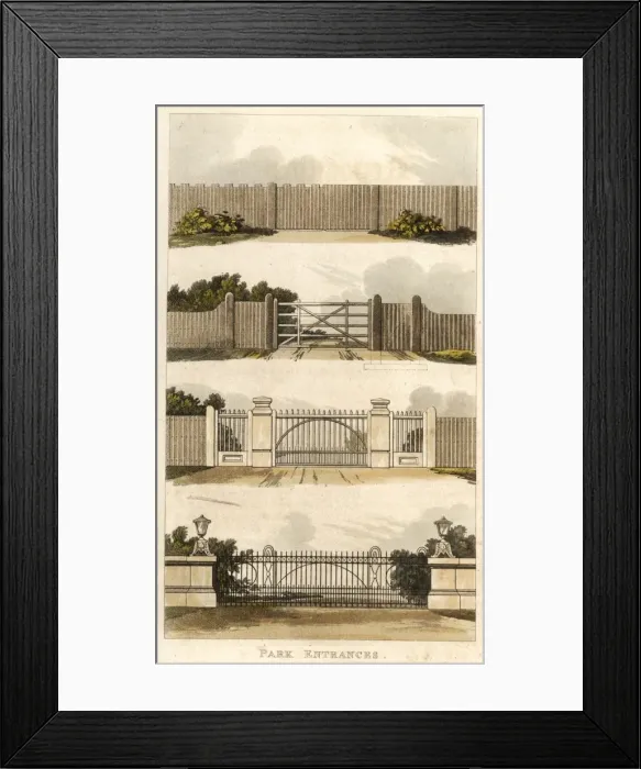 Framed Print : Park Entrance Gates Framed Print : Park Entrance Gates
