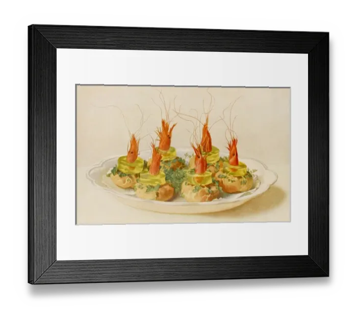Framed Print : Canapes D ecrevisses Framed Print : Canapes D ecrevisses