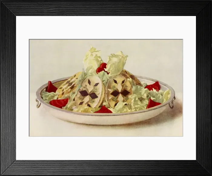 Framed Print : Egg Medallions & Salad Framed Print : Egg Medallions & Salad