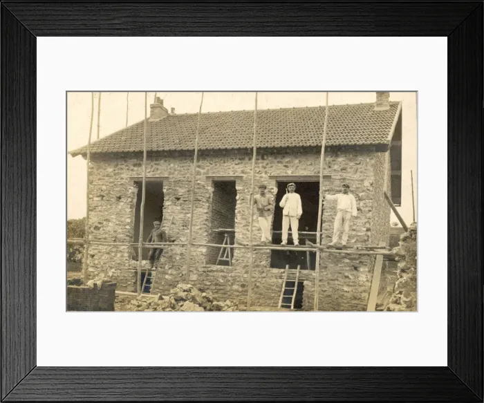 Framed Print : French Builders Framed Print : French Builders