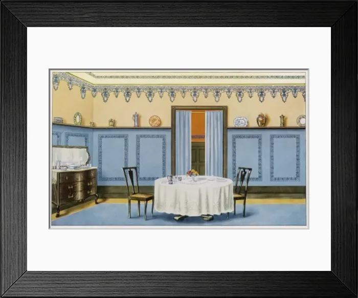 Framed Print : Dining Room 1911 Framed Print : Dining Room 1911