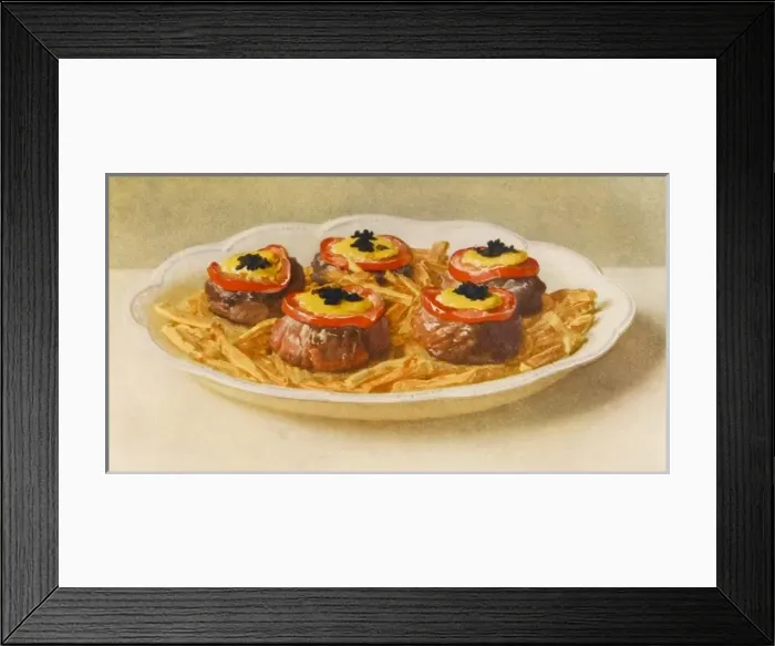 Framed Print : Tournedos a LA Drexel Framed Print : Tournedos a LA Drexel