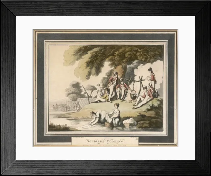Framed Print : Soldiers Cooking Framed Print : Soldiers Cooking