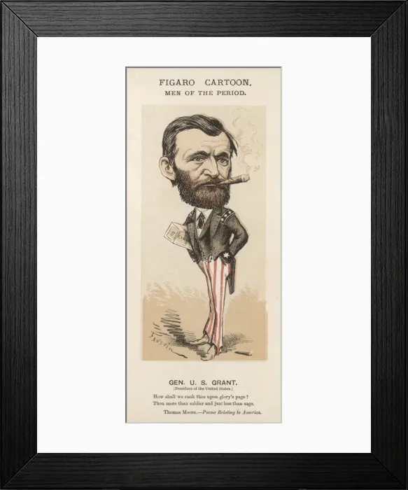 Framed Print : Us Grant Cartoon Framed Print : Us Grant Cartoon