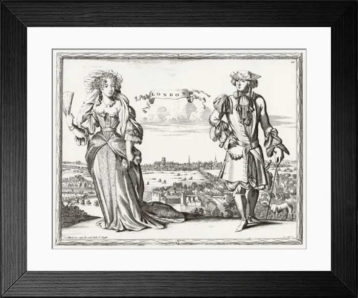Framed Print : Londoners, 1690S Framed Print : Londoners, 1690S