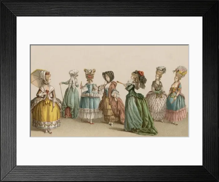 Framed Print : French Women 1780 Framed Print : French Women 1780