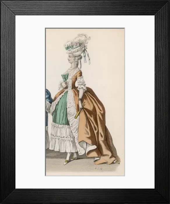 Framed Print : FRENCHWOMAN 1780 - 2 Framed Print : FRENCHWOMAN 1780 - 2