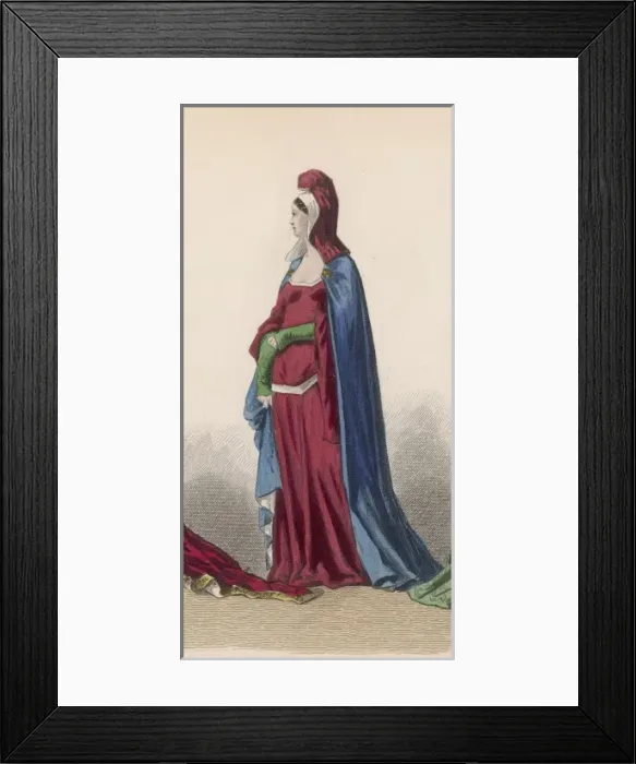 Framed Print : Woman Circa 1370 Framed Print : Woman Circa 1370