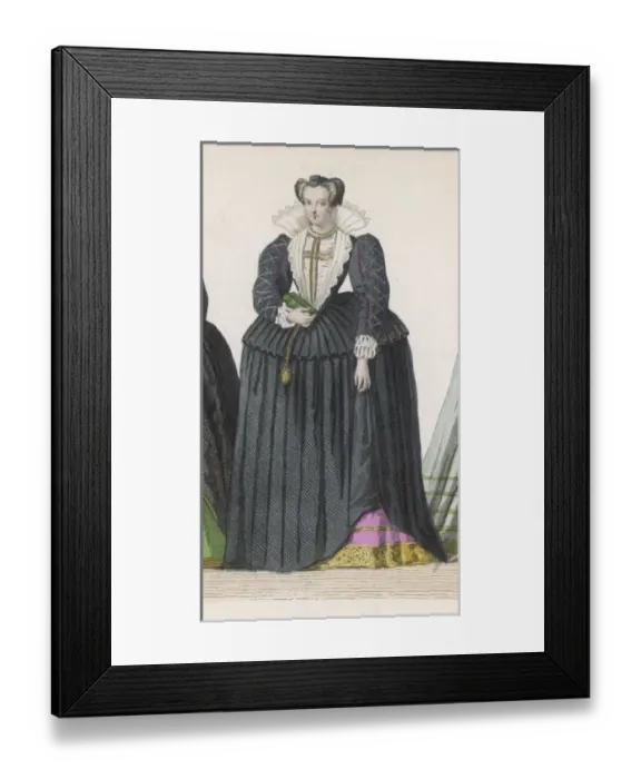 Framed Print : Frenchwoman 1590S - 2 Framed Print : Frenchwoman 1590S - 2