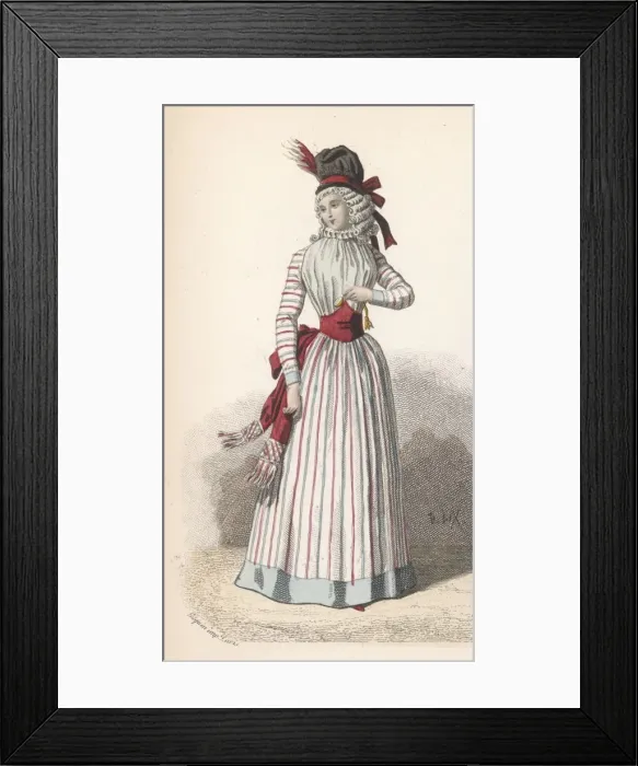 Framed Print : Frenchwoman 1790 Framed Print : Frenchwoman 1790