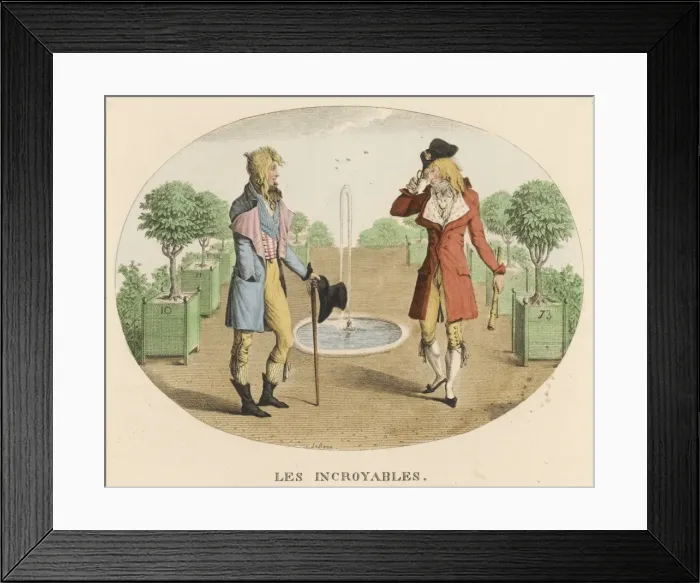 Framed Print : Two Incroyables, 1795 Framed Print : Two Incroyables, 1795
