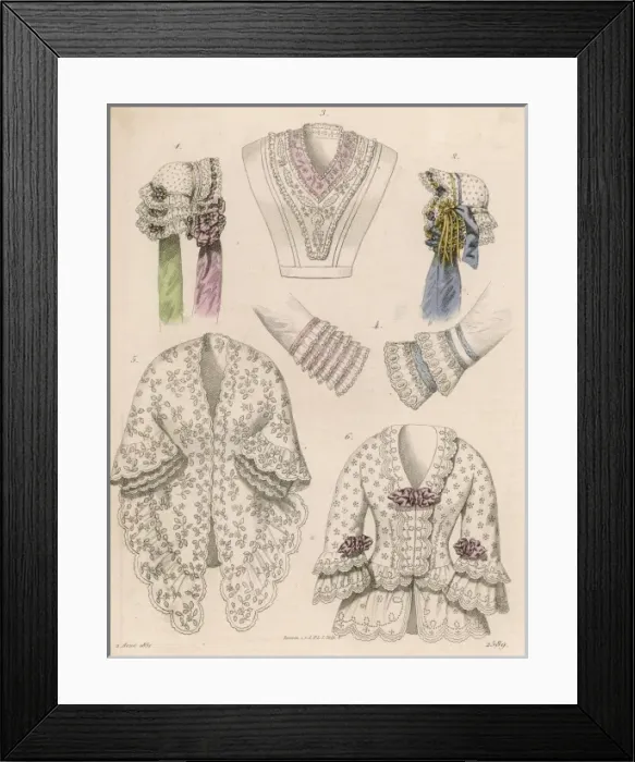 Framed Print : Costume / Lingerie 1851 Framed Print : Costume / Lingerie 1851