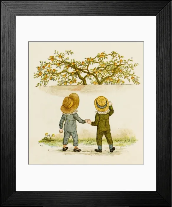 Framed Print : Children / Scrumping / Gway Framed Print : Children / Scrumping / Gway