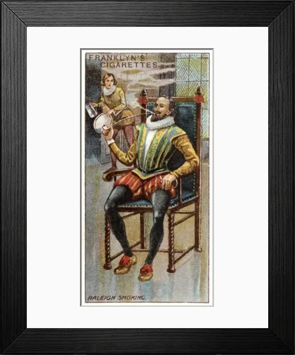 Framed Print : Raleigh Smoking in Chair Framed Print : Raleigh Smoking in Chair