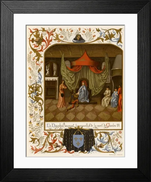 Framed Print : Charles VII Told News Framed Print : Charles VII Told News