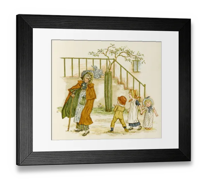 Framed Print : Children & Deaf Woman Framed Print : Children & Deaf Woman