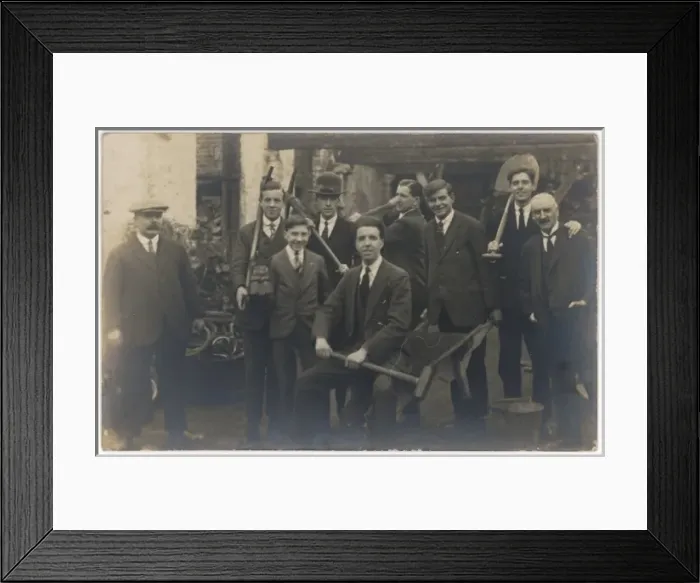 Framed Print : Group of Workmen C1910 Framed Print : Group of Workmen C1910