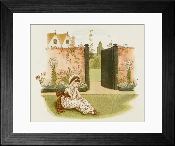 Framed Print : Children / Girl in Garden Framed Print : Children / Girl in Garden