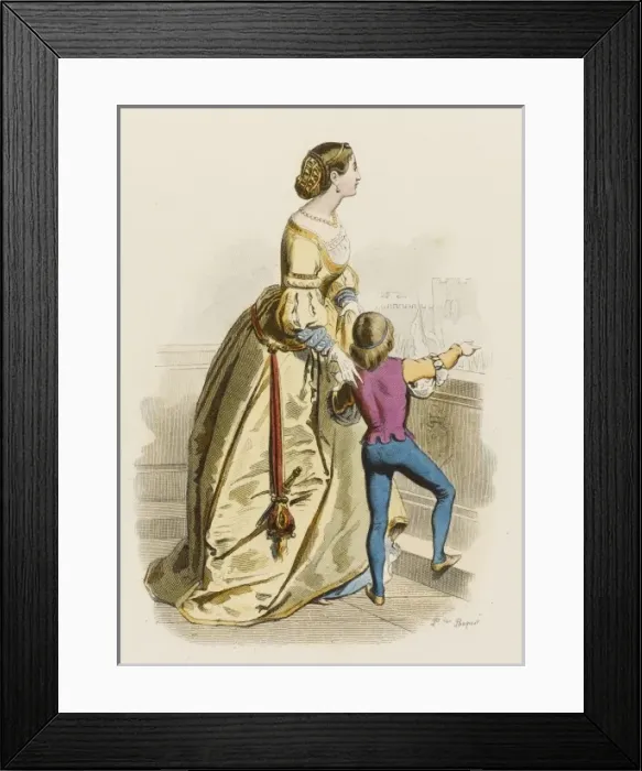 Framed Print : Italian Woman and Boy Framed Print : Italian Woman and Boy