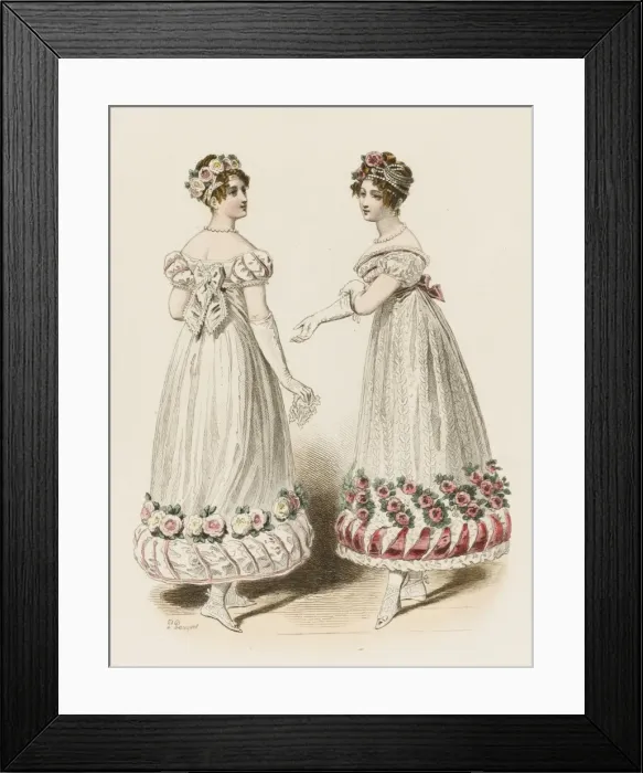 Framed Print : Ball Dresses 1819 Framed Print : Ball Dresses 1819