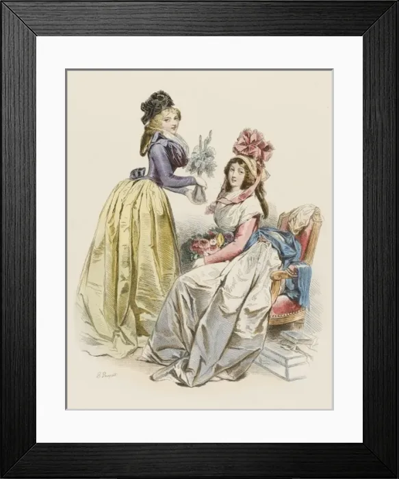 Framed Print : Parisiennes & Flowers Framed Print : Parisiennes & Flowers