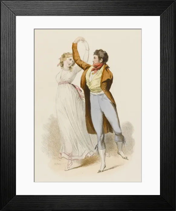 Framed Print : French Dancers 1798 Framed Print : French Dancers 1798