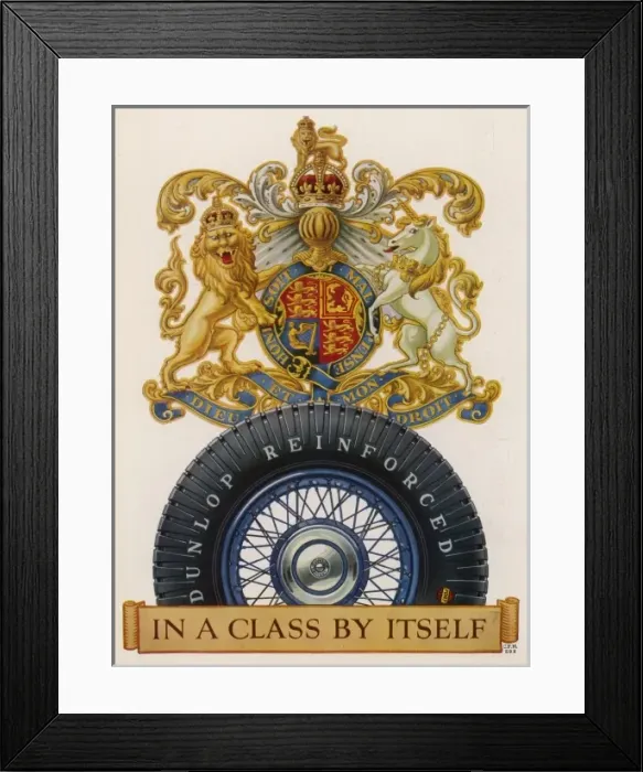 Framed Print : Dunlop Tyre Advert