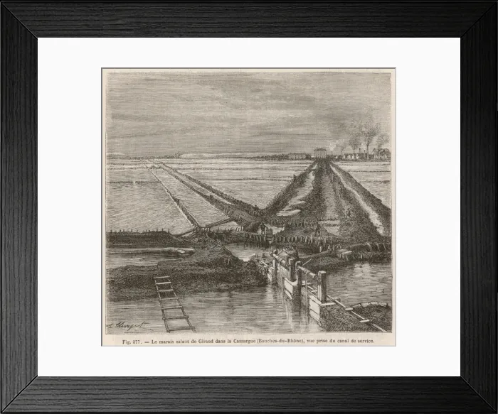 Framed Print : Salt Marsh, Giraud Framed Print : Salt Marsh, Giraud