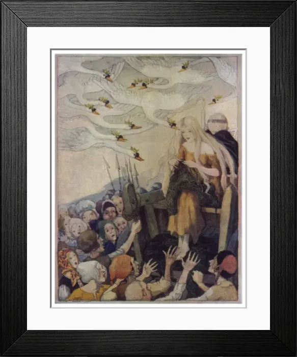 Framed Print : The Six Swans Framed Print : The Six Swans