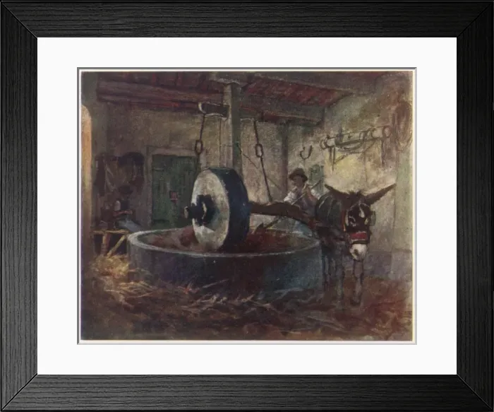 Framed Print : Crushing Olives, Tuscany Framed Print : Crushing Olives, Tuscany