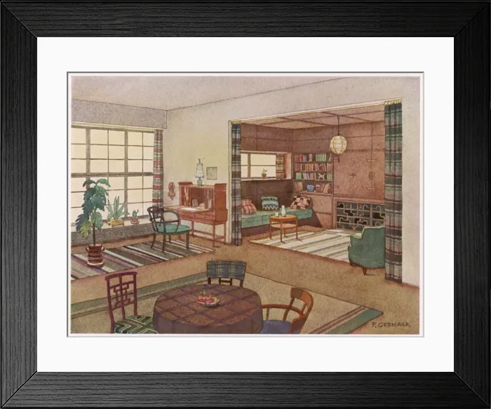 Framed Print : Living Room 1929 Framed Print : Living Room 1929