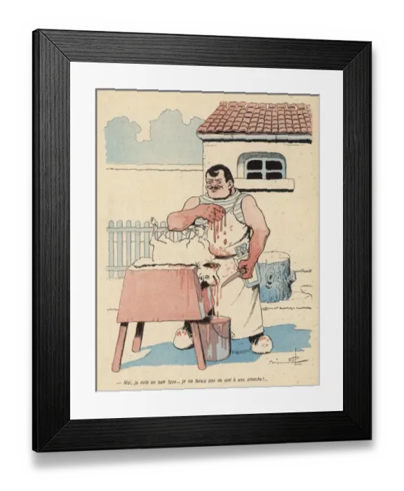 Framed Print : Kind-Hearted Butcher Framed Print : Kind-Hearted Butcher