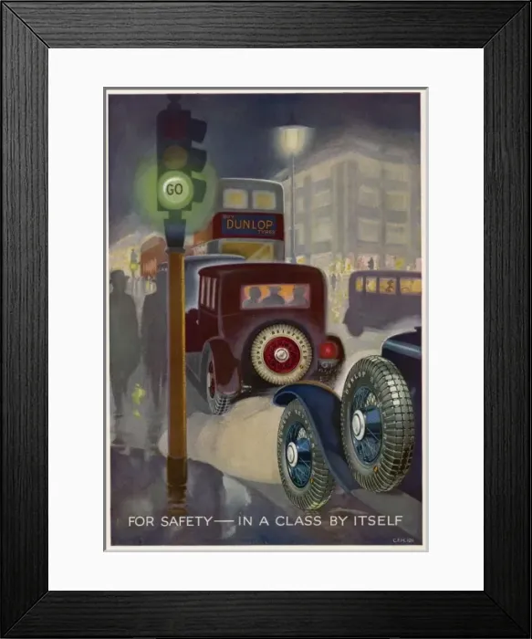 Framed Print : Dunlop Tyre Advert Framed Print : Dunlop Tyre Advert