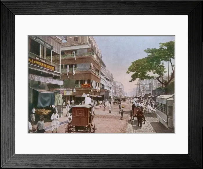 Framed Print : Street Scene in Calcutta Framed Print : Street Scene in Calcutta