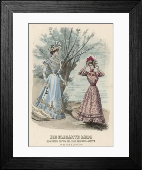 Framed Print : Two Women Boating Framed Print : Two Women Boating