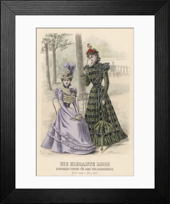 Framed Print : Two High-Fashion Women Framed Print : Two High-Fashion Women