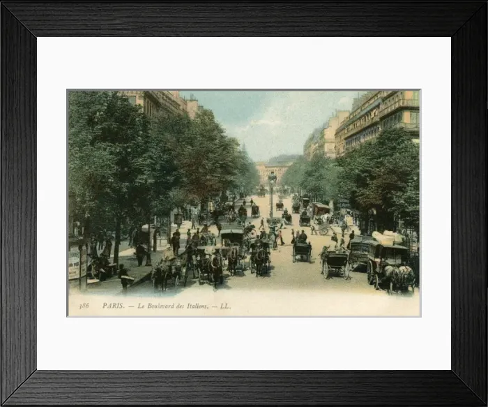 Framed Print : Paris / Boulevard Italiens Framed Print : Paris / Boulevard Italiens