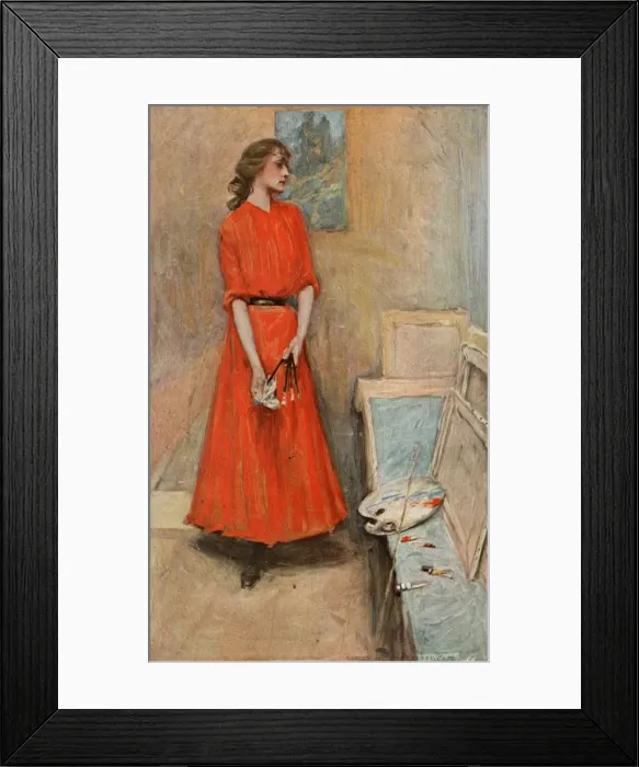 Framed Print : Lady Artist in Studio Framed Print : Lady Artist in Studio