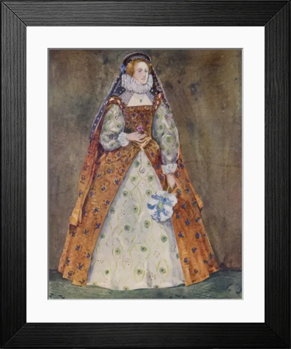 Framed Print : Englishwoman 1580 Framed Print : Englishwoman 1580