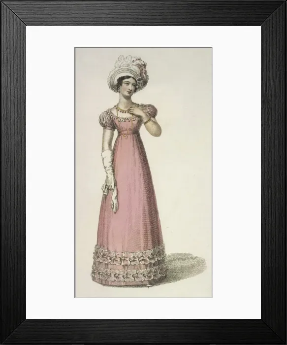 Framed Print : Evening Dress 1823 Framed Print : Evening Dress 1823