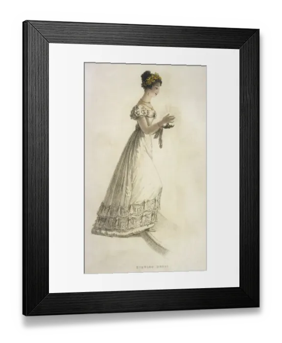 Framed Print : Evening Gown 1823 / Candle Framed Print : Evening Gown 1823 / Candle