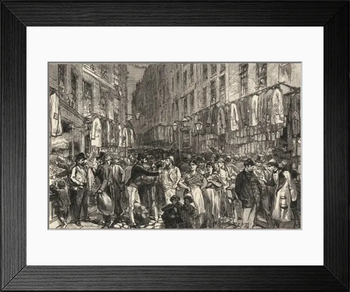 Framed Print : Petticoat Lane 1870 Framed Print : Petticoat Lane 1870