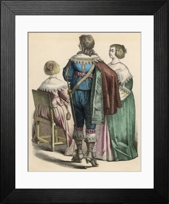 Framed Print : French Nobles 1650 Framed Print : French Nobles 1650