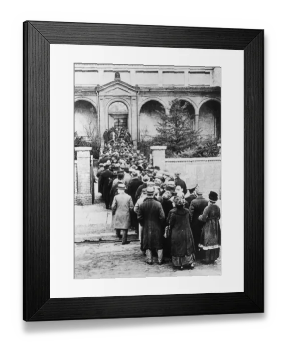 Framed Print : Relatives at Morgue / 1918 Framed Print : Relatives at Morgue / 1918