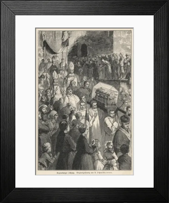 Framed Print : Procession at Regensburg Framed Print : Procession at Regensburg