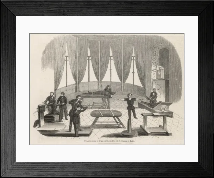 Framed Print : Gymnastics for Health 2 Framed Print : Gymnastics for Health 2