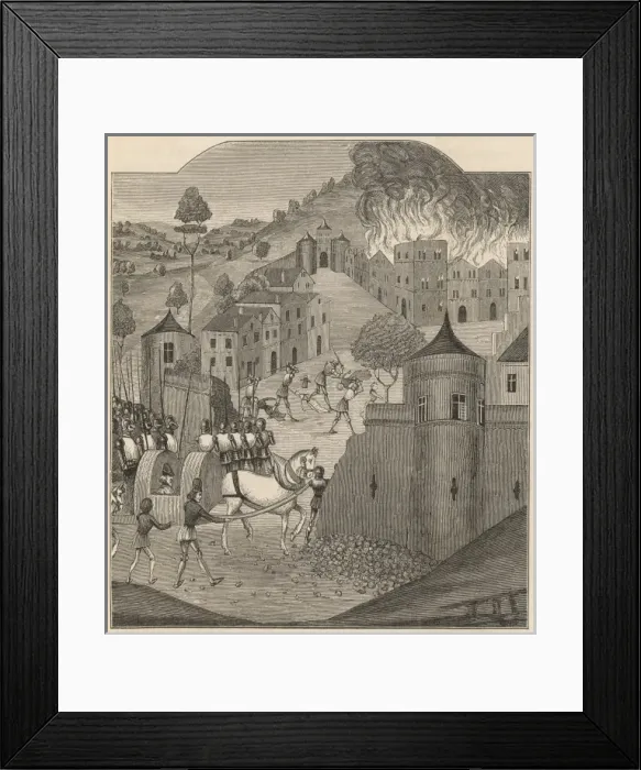 Framed Print : Burning of Limoges Framed Print : Burning of Limoges